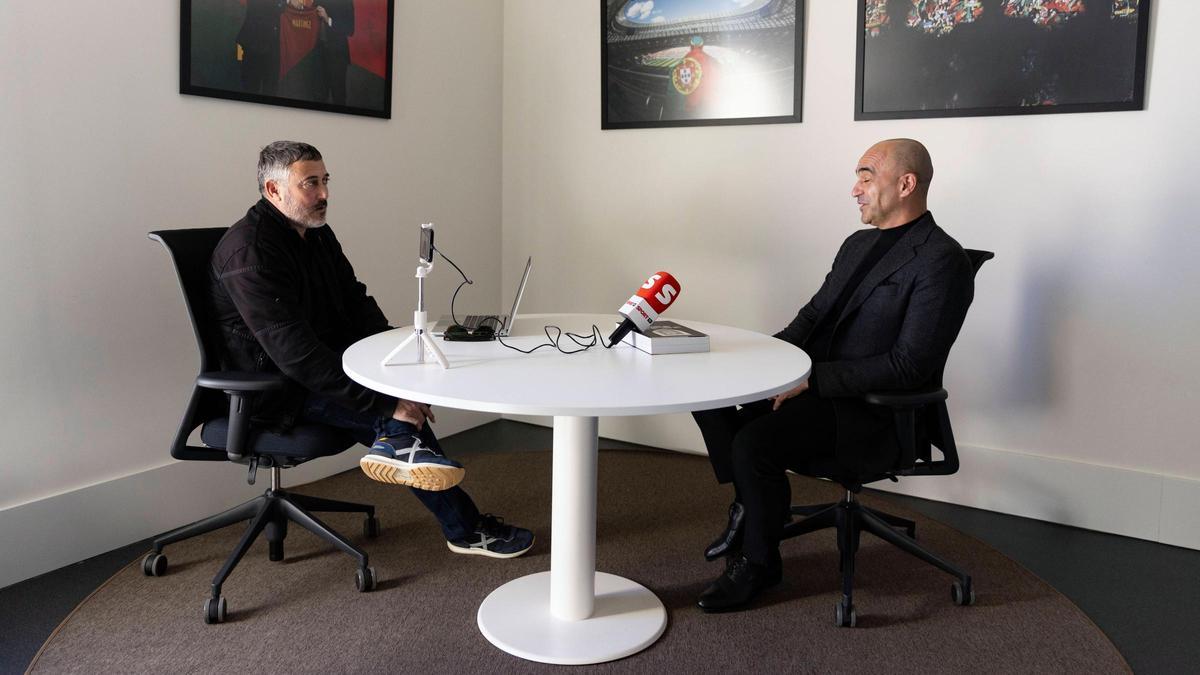 Roberto Martínez, en la sede de la Federación Portuguesa de Fútbol