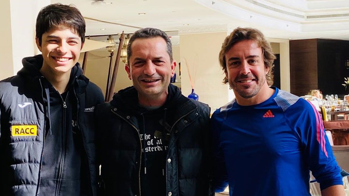 Pepe Martí, Genís Marcó y Fernando Alonso