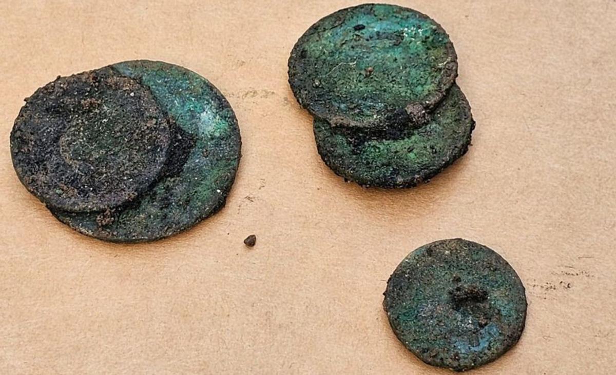 Las monedas que aparecieron en una de las cajas. |  FdV