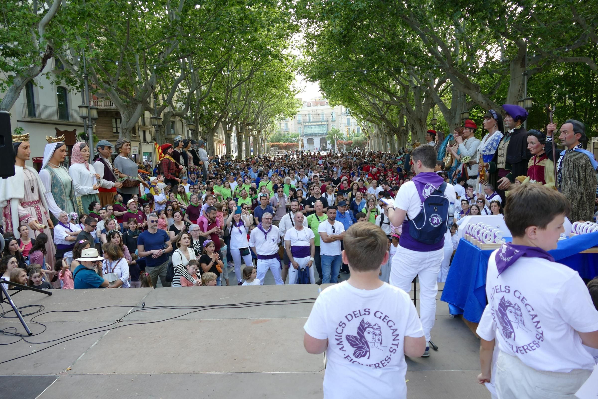 La trobada gegantera de la Diada de Santa Creu celebra els 30 anys dels Amics dels Gegants de Figueres