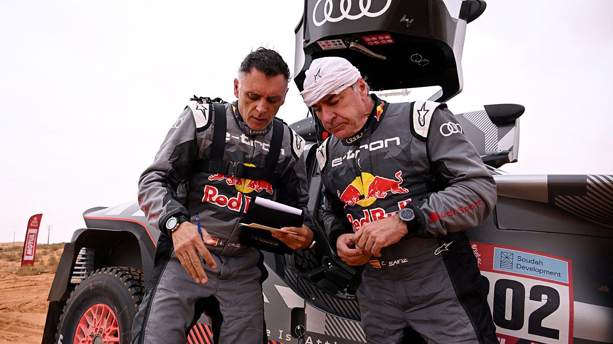 Sainz, durante una de las etapas del Dakar