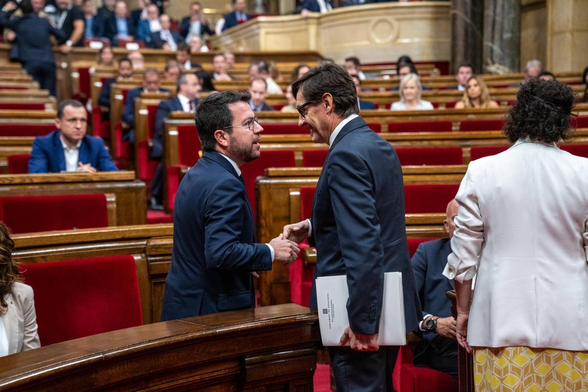 Pleno en el Parlament para la investidura de Salvador Illa