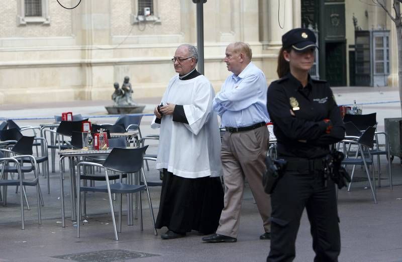 Fotogalería: Explosión en el interior de la basílica del Pilar