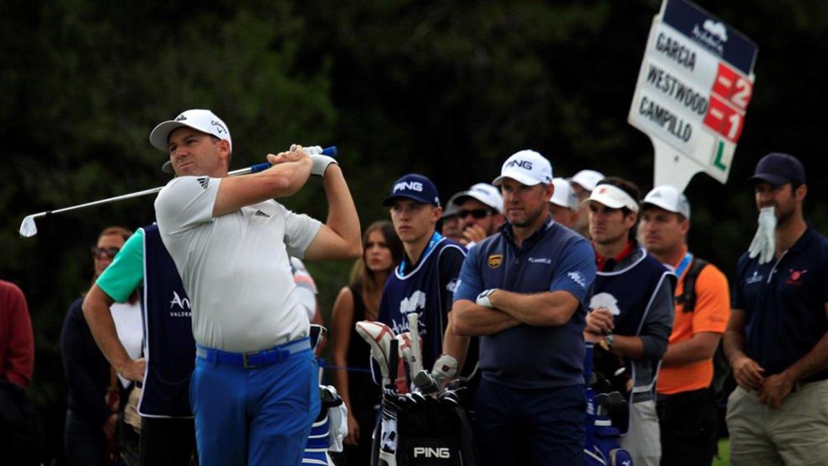 Sergio García a la salida del hoyo 13 en Valderrama