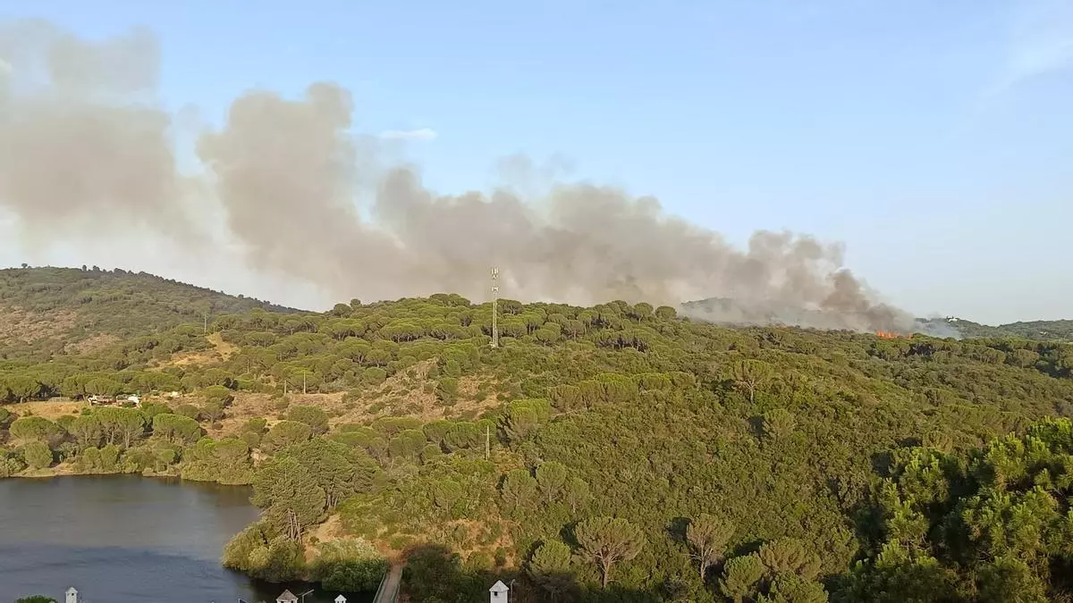 Un incendio en Las Jaras moviliza un fuerte despliegue del Infoca