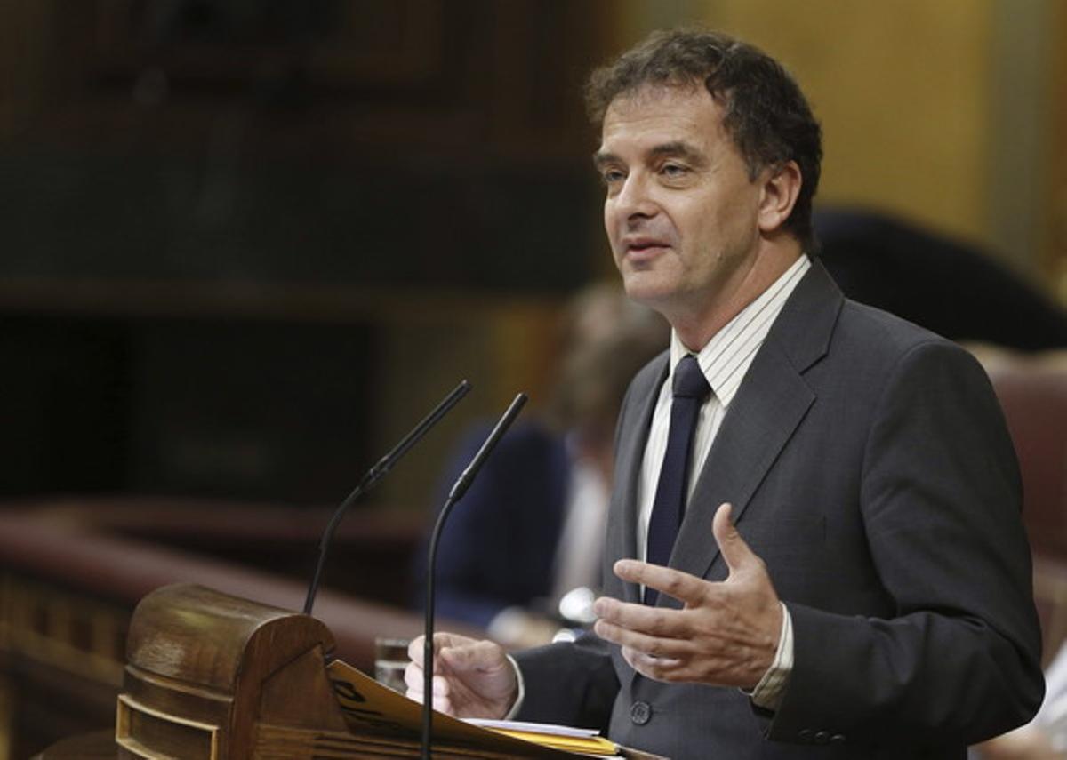 Alfred Bosch, d’ERC, durant la seva intervenció.