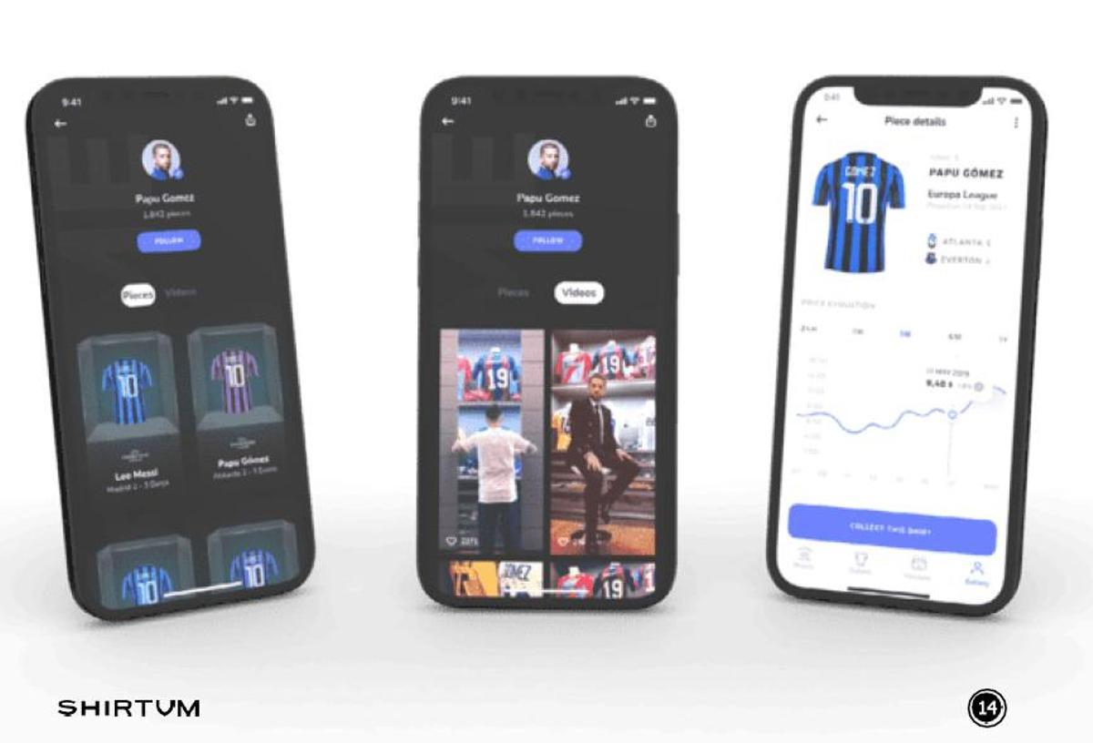 Pantallazo del 'White Paper' de Shirtum donde se publicitaba el proyecto con la imagen del ex futbolista del Sevilla 'Papu' Gómez.