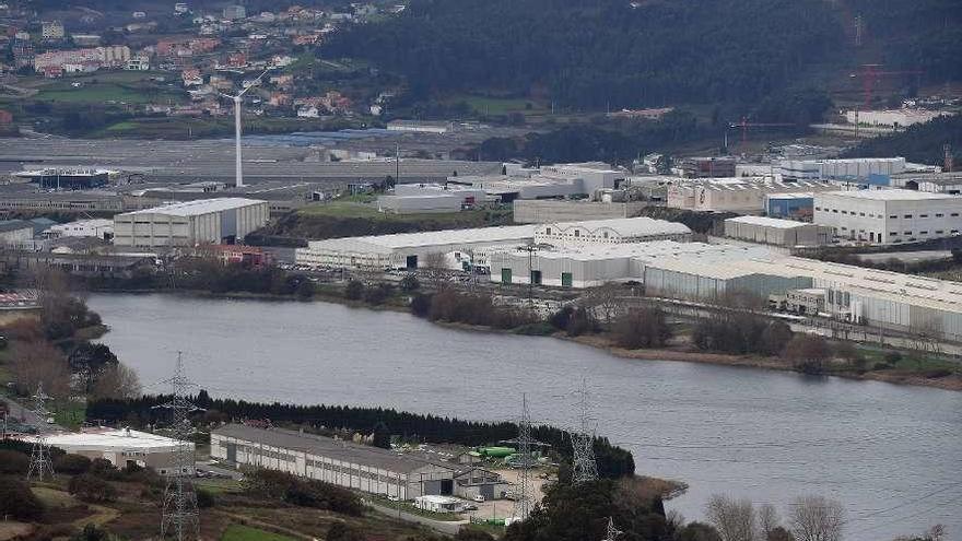 Vista del polígono de Sabón, uno de los parques empresariales más importantes de Galicia.