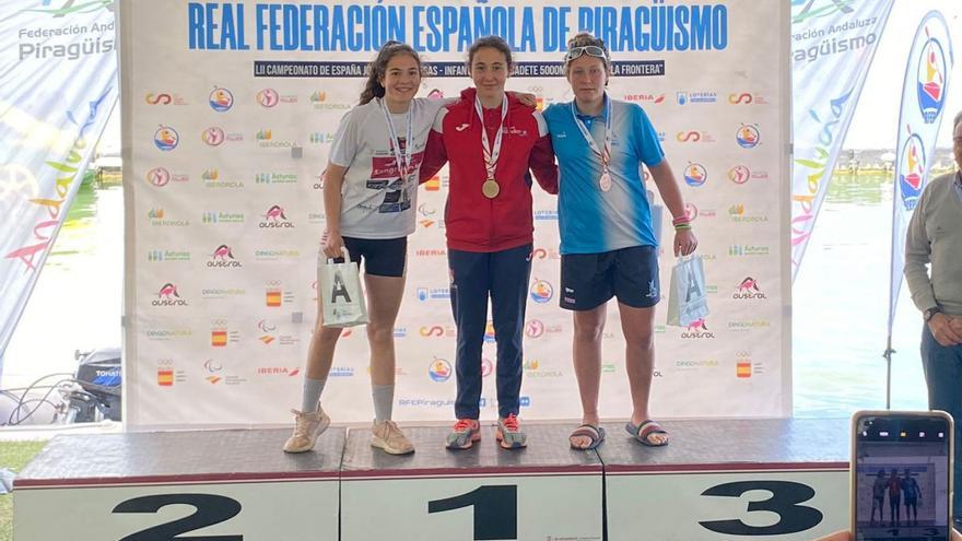 Ainnare García, del SanGregorio Ciudad de Zamora, subcampeona de España de piragüismo