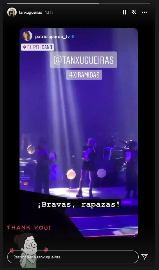 Patricia Pardo en el concierto de Tanxugueiras