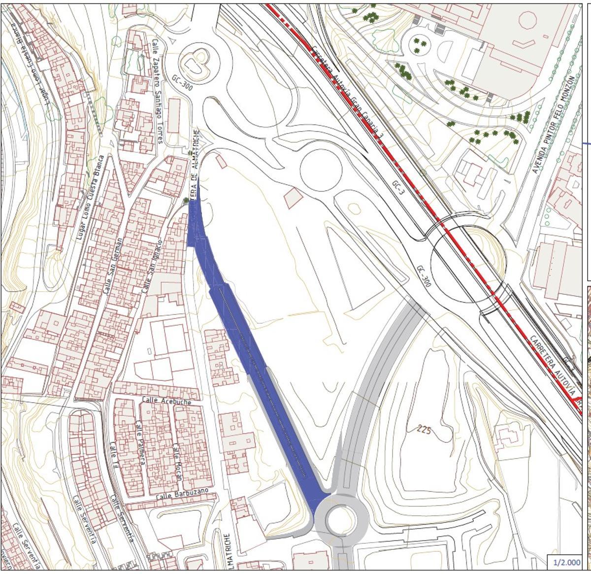 Proyecto para el desdoblamiento de la carretera de Almatriche.
