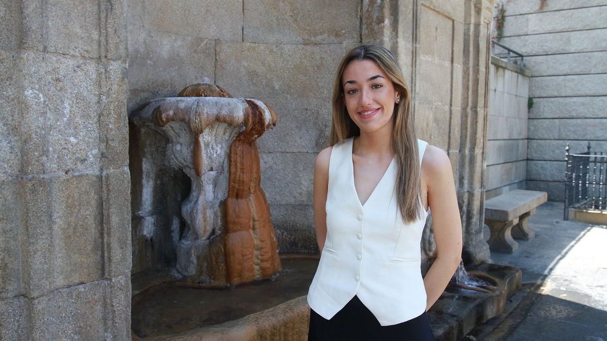 Nerea Dorado, estudiante universitaria que ha realizado un estudio sobre el agua de As Burgas