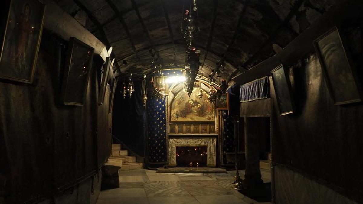 La gruta donde nació Jesús.