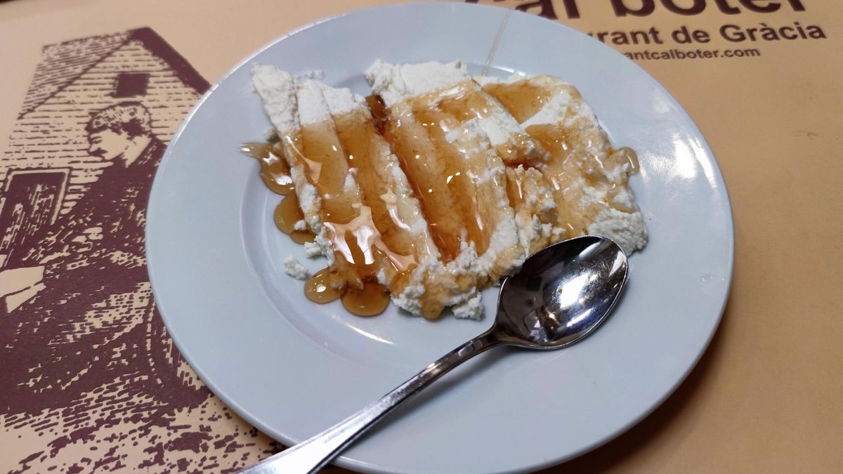 'Mel i mató' del restaurante Cal Boter.