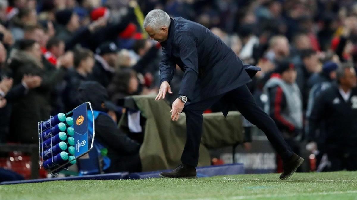 La reacción de Jose Mourinho tras el gol del United