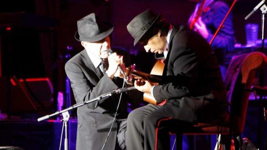 Un momento del concierto de Leonard Cohen en Vigo en 2009.
