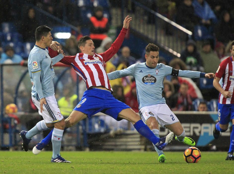 Las mejores fotografías del partido del conjunto celeste en el Vicente Calderón