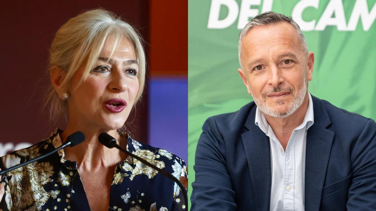 Patricia del Pozo, cabeza de lista del PP por Sevilla, y Rafa Recio, número 2 del PSOE en Sevilla