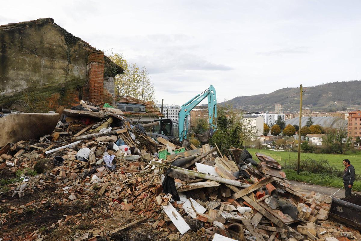 Zona donde se han iniciado los trabajos de limpieza y derribo