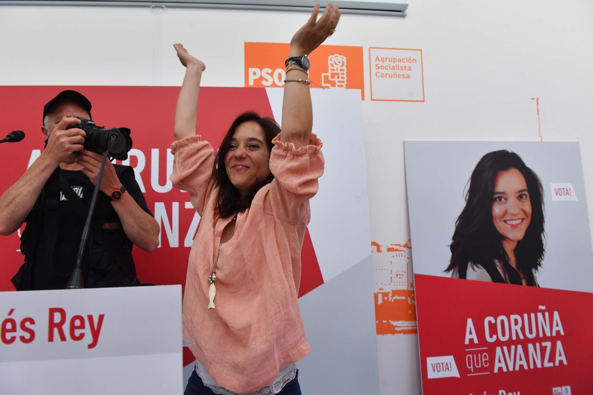 Celebración del PSOE de A Coruña tras las elecciones