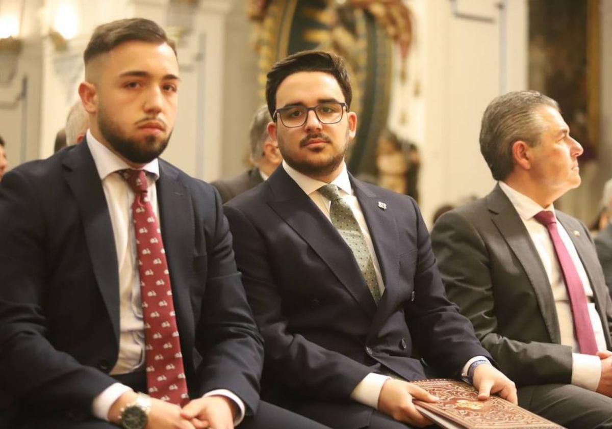 José Antonio López y Rafael Medina en un momento previo al pregón.