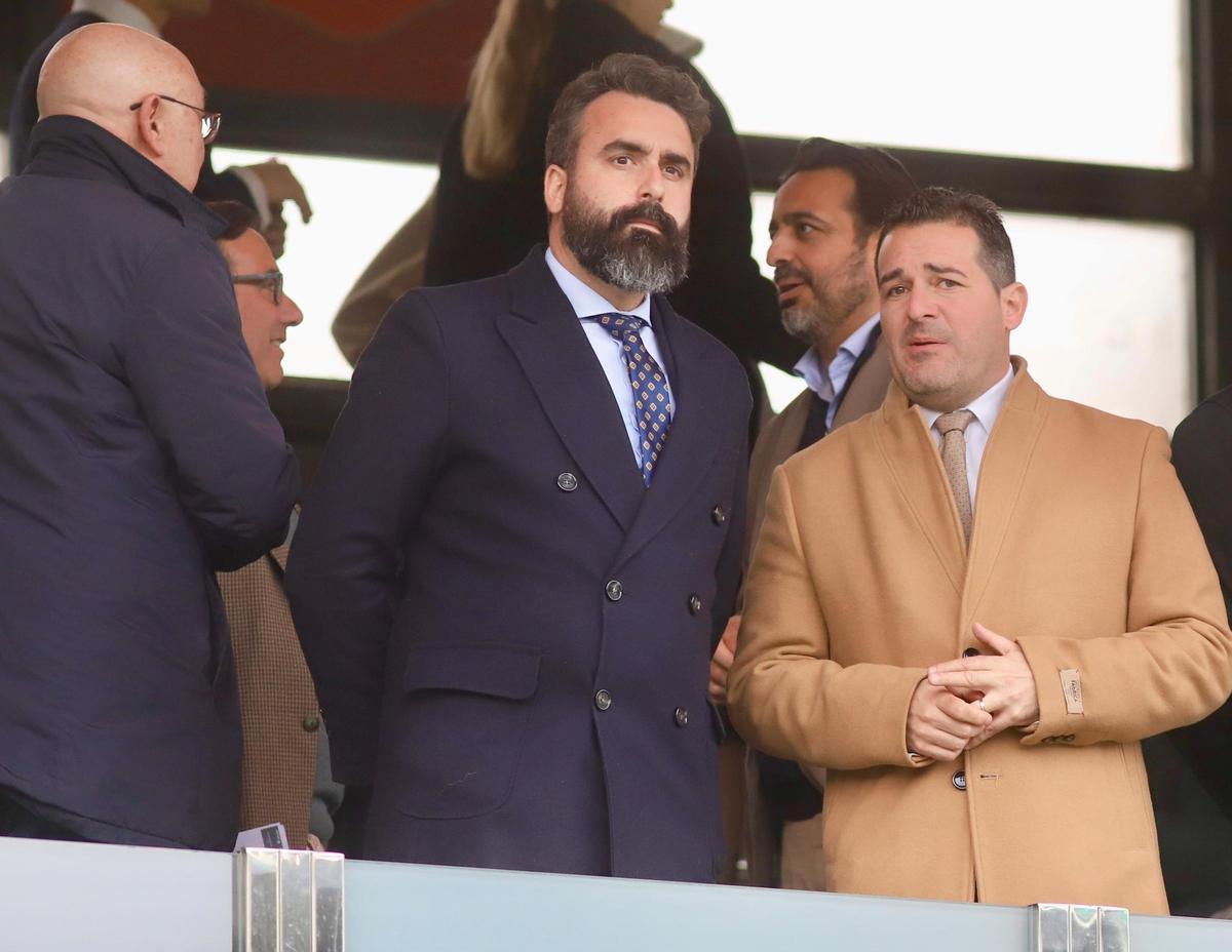 Alberto Mayoral y Pablo Lozano, en el palco de El Arcángel.
