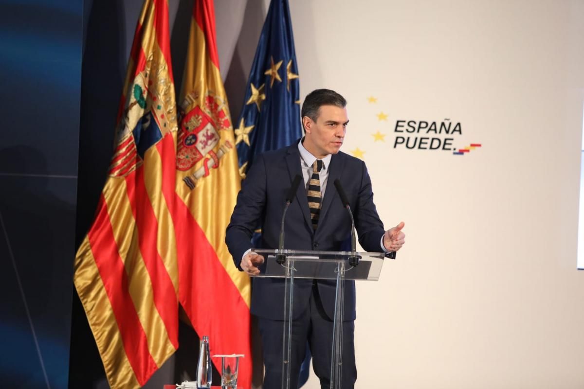 Sánchez presenta en Zaragoza el plan del Ejecutivo para la recuperación de la economía