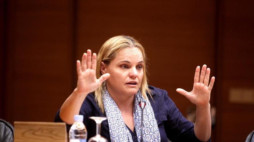 Carolina Ligorit, en su comparecencia en las Corts.