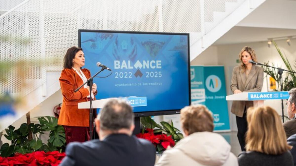 Margarita del Cid, alcaldesa de Torremolinos, durante el balance de su mandato.