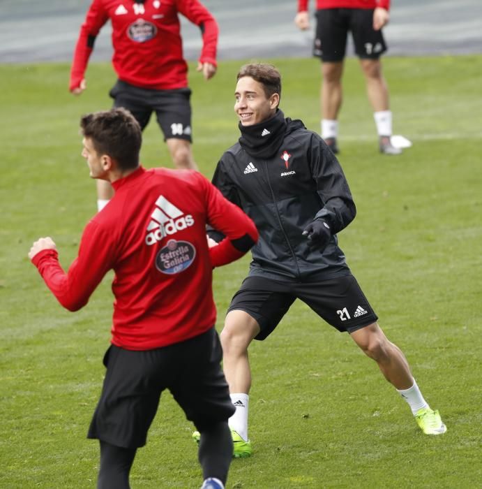 Juan Carlos Unzué dispone el último entrenamiento de su equipo antes del viaje a Butarque.