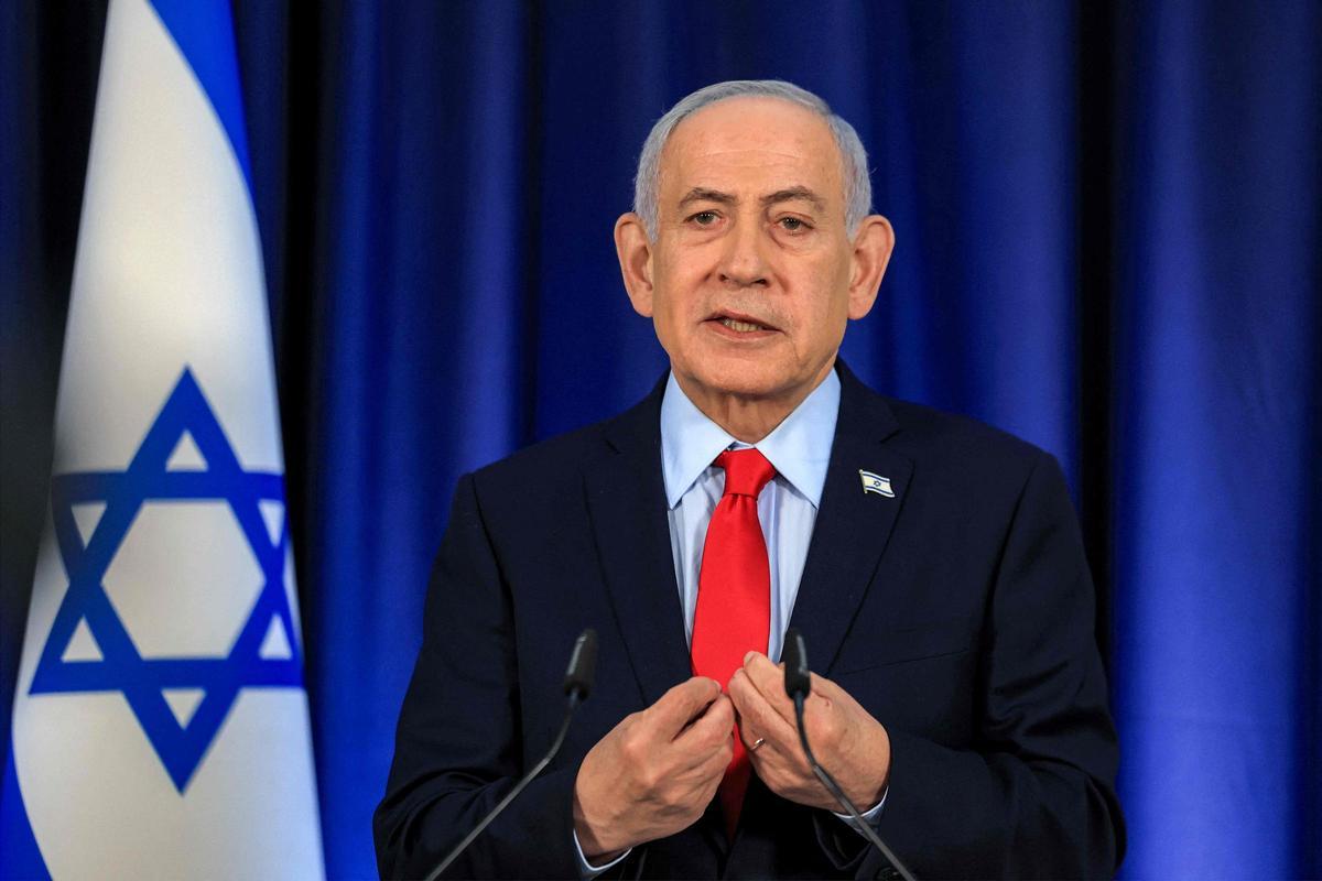 El primer ministro israelí Benjamin Netanyahu habla durante una conferencia de prensa en Jerusalén el 19 de marzo de 2026