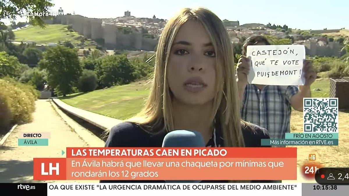 Boicot a TVE en directo: &quot;Castejón, que te vote Puigdemont&quot;