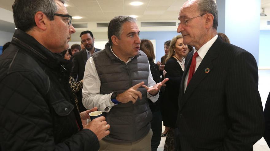 Bendodo, De la Torre y Salado, hoy en un desayuno con la prensa.