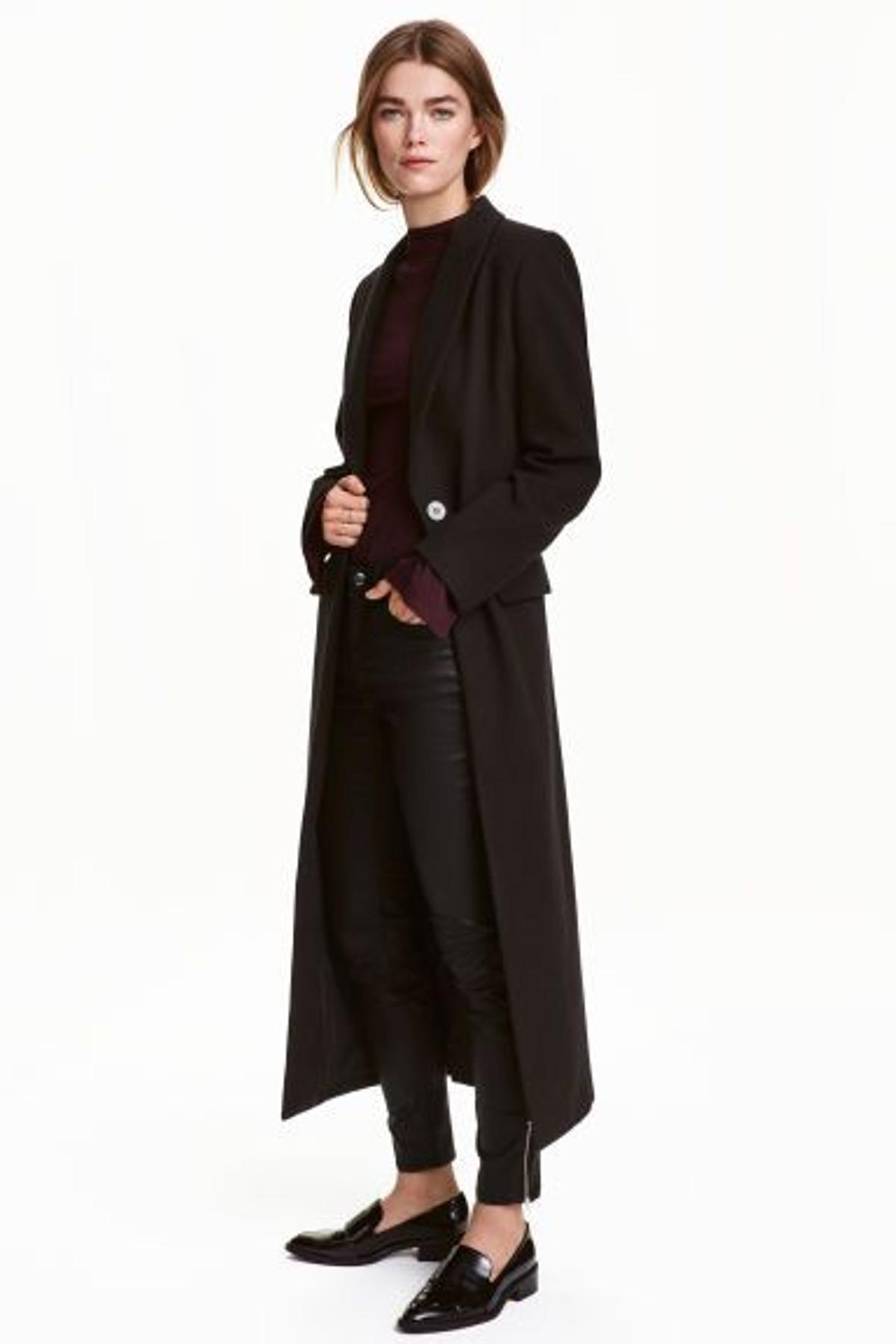 Rebajas 2017, abrigo negro de H&M (34,99€)
