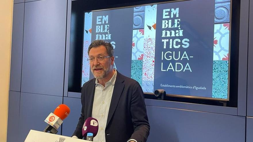 Jordi Marcè, regidor de Comerç d'Igualada, presentant el projecte