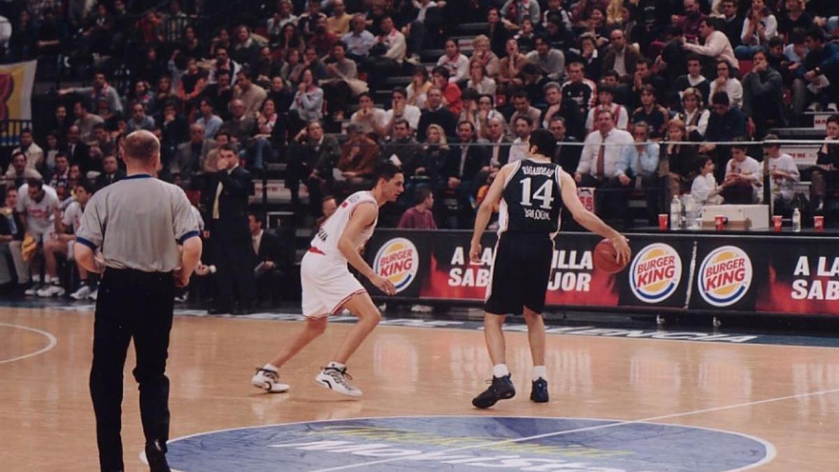 Photo Vintage Basket Antoine Rigaudeau Virtus Bologna 1998 - Tirage Presse 21x15cm