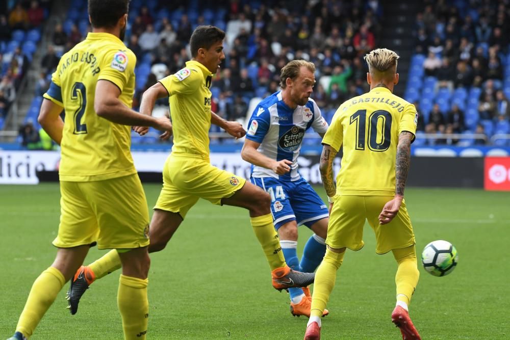 El Dépor cae ante el Villarreal en Riazor