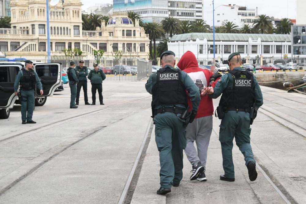 Simulacro ''de película'' en el puerto de A Coruña