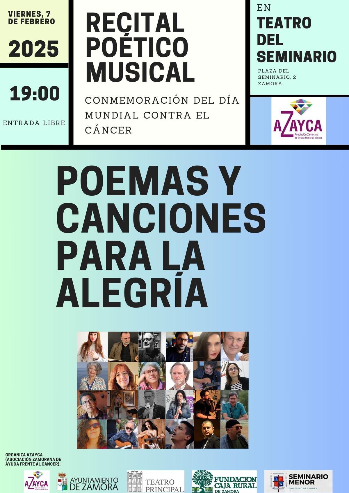 Affiche de récital poétique et musical.