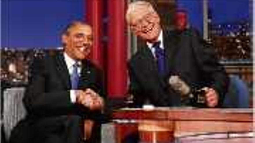 Letterman amb el president Obama, el 2012.