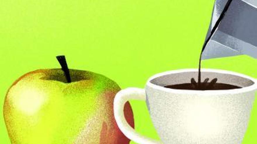 Para despertar, mejor un café que una manzana