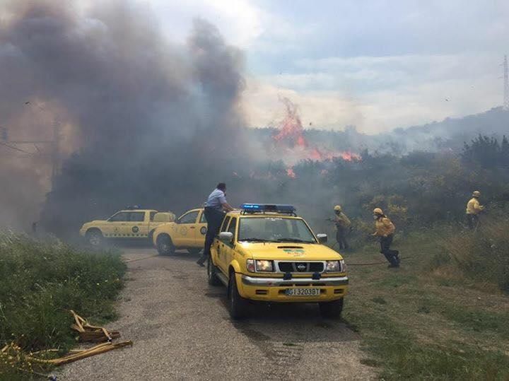 Incendi forestal a Llançà