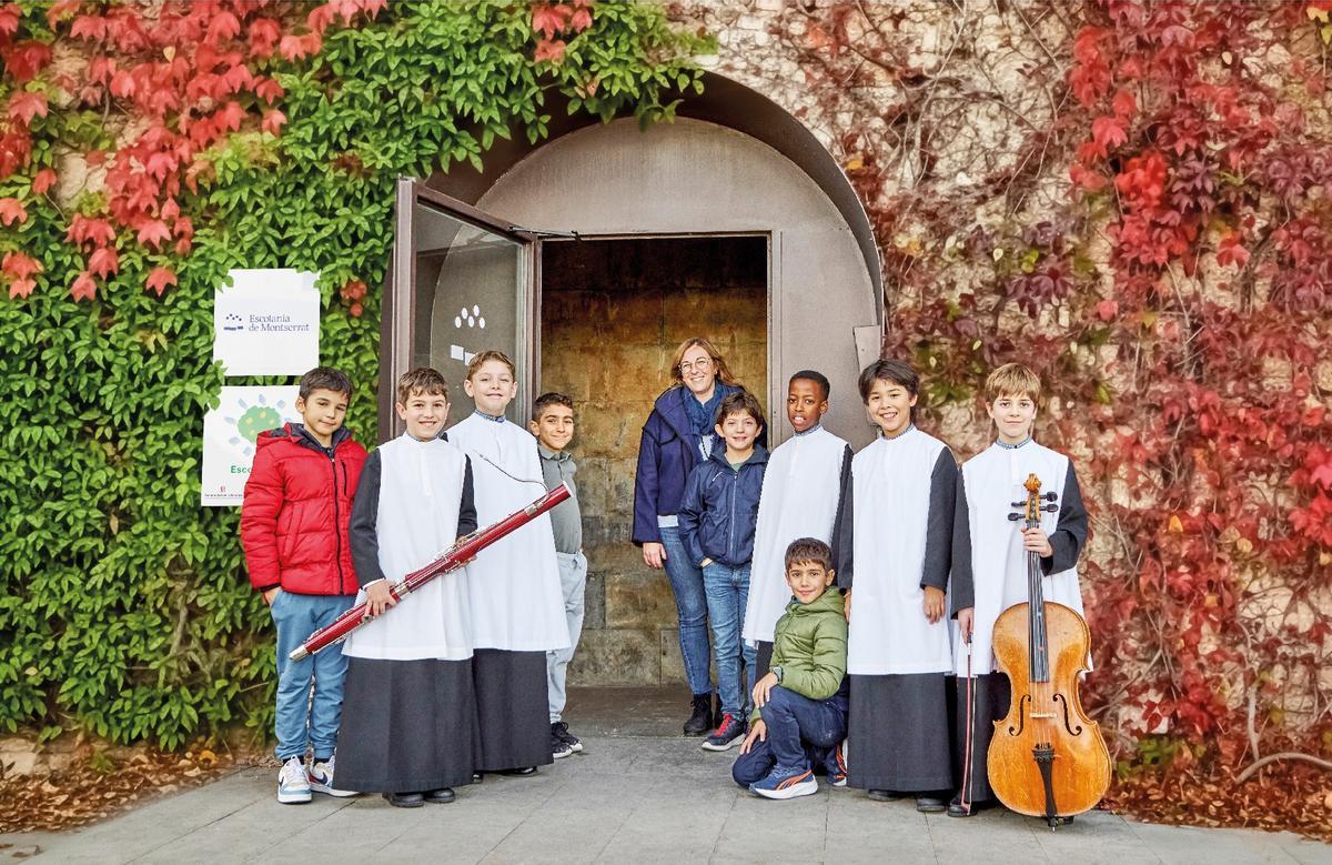 Un grup d'escolans de Montserrat