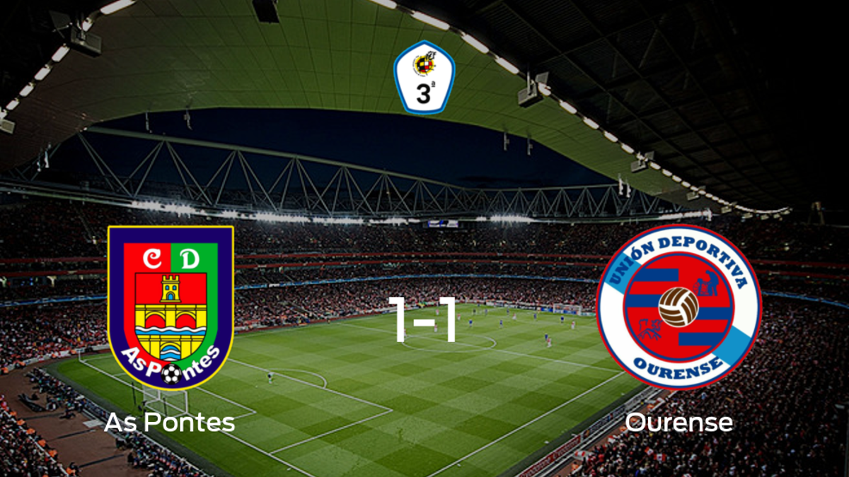El Ourense logra un empate frente al As Pontes (1-1)
