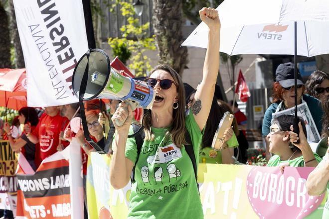 Noveno día de huelga de profesores: la lucha docente sigue viva en Alicante