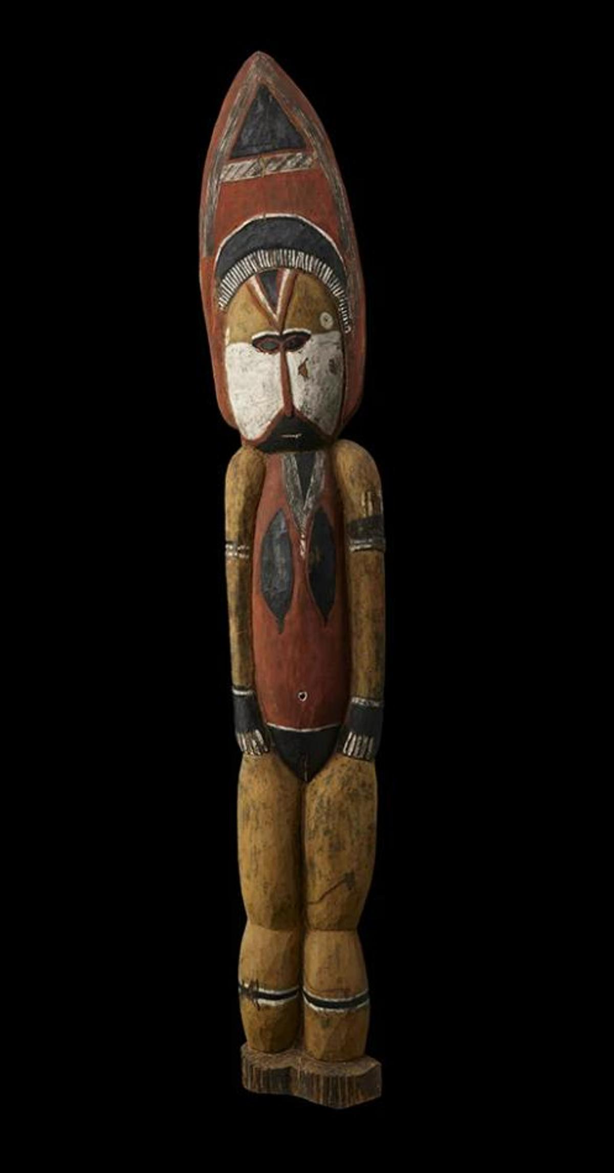 Figura de una casa de ceremonias, de Sakirim en Papúa Nueva Guinea.