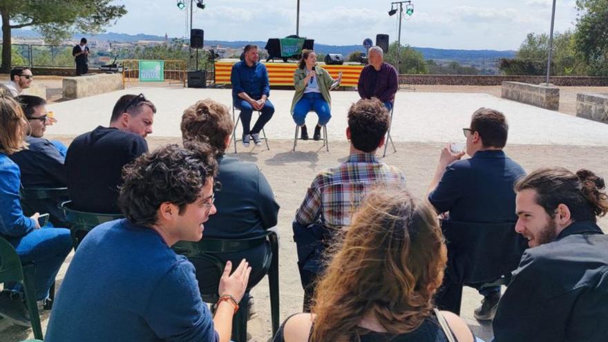 Una imagen del acto de Més en la ermita de Llubí.