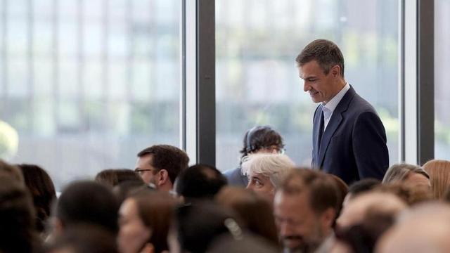 Pedro Sánchez, president del Govern, en la inauguració de la nova seu de l’ONU Turisme.