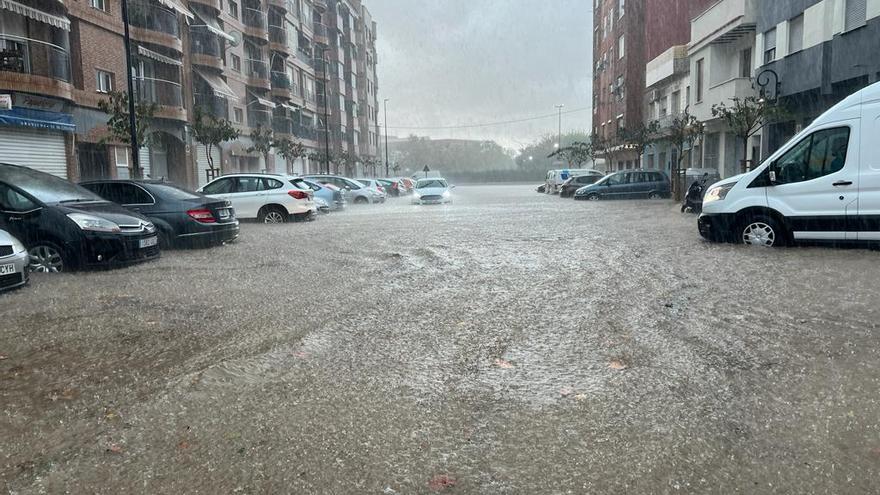 Lluvia intensa en Aldaia.