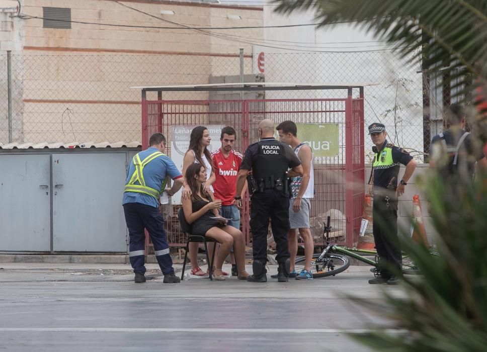 Incendio en una gasolinera de Alicante